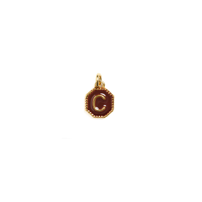 Fallen Aristocrat Merlot Alphabet Octagon Charm