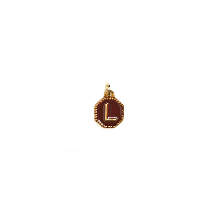 Fallen Aristocrat Merlot Alphabet Octagon Charm