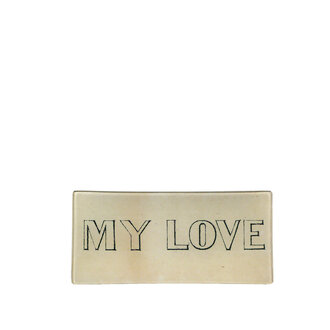 John Derian My Love Rectangular Tray