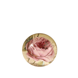 John Derian Cabbage Rose Dome Paperweight