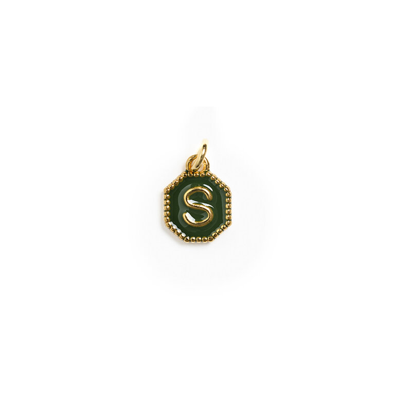 Fallen Aristocrat Fern Alphabet Octagon Charm
