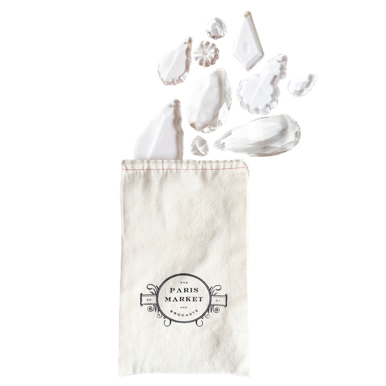 The Paris Market Antique French Chandelier Crystal Bundle, 19th Century- Large