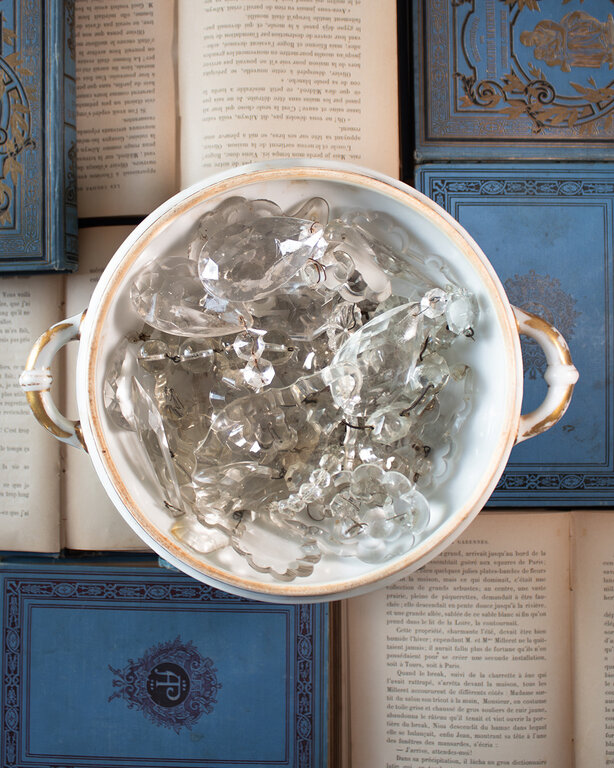 The Paris Market Antique French Chandelier Crystal Bundle, 19th Century- Medium