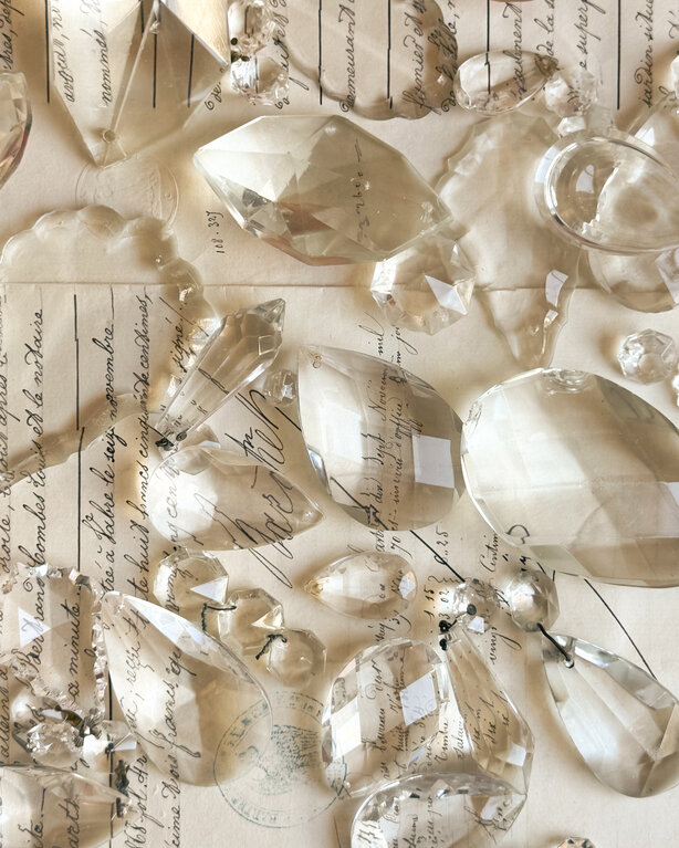 The Paris Market Antique French Chandelier Crystal Bundle, 19th Century- Large