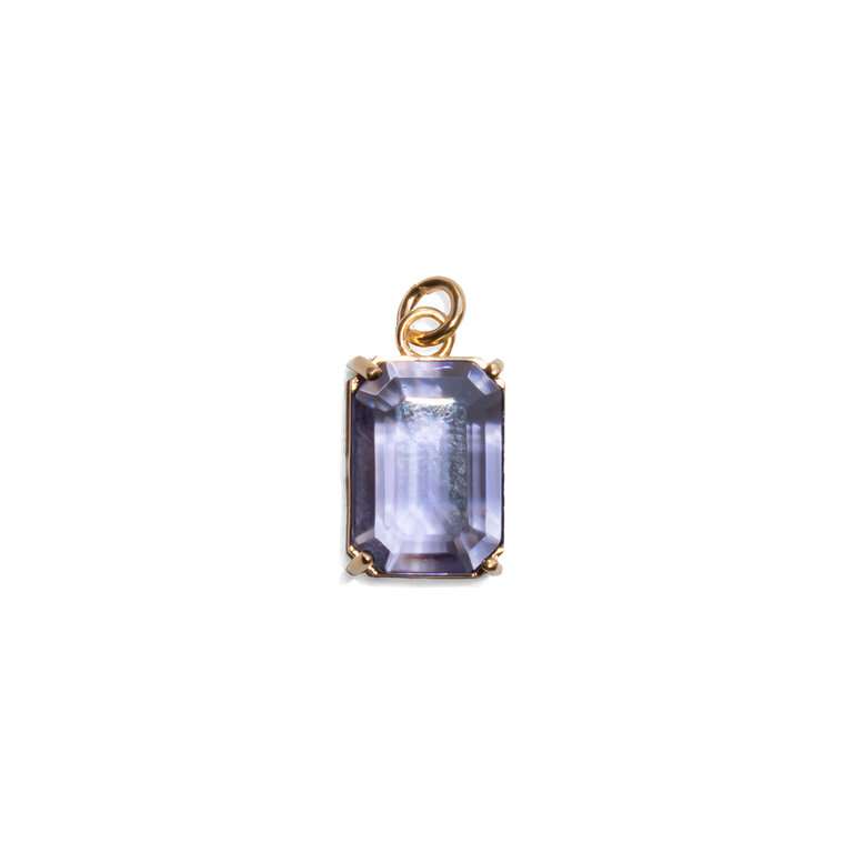 Fallen Aristocrat Lilac Octagon Glass Stone Charm
