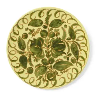 Amalfi Ceramic Dinner Plate in Lime