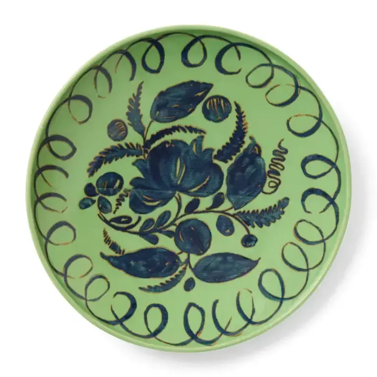 Amalfi Ceramic Pasta Bowl in Green