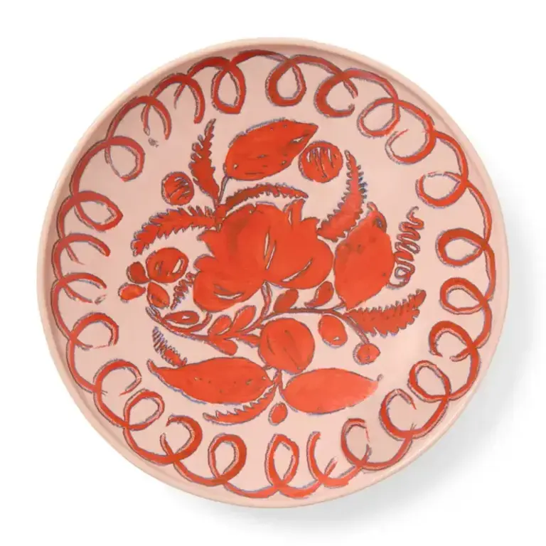 Amalfi Ceramic Pasta Bowl in Pink