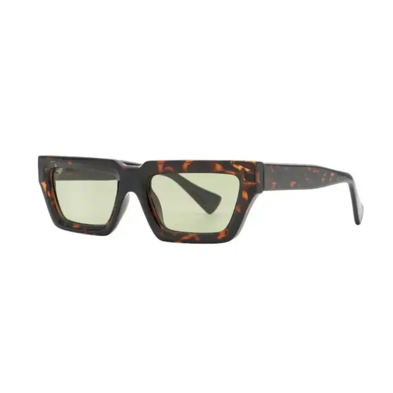 Ivy Tortoise / Green Lens Sunglasses