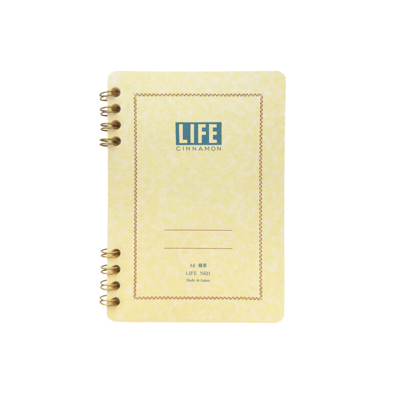 LIFE Cinnamon Note A6 Ruled Spiral Notebook