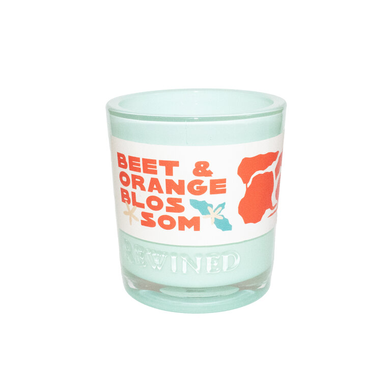 rewind Beet & Orange Blossom Glass Candle