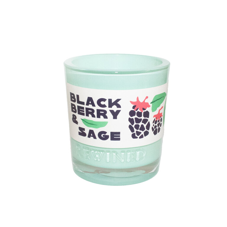 rewind Blackberry & Sage Glass Candle