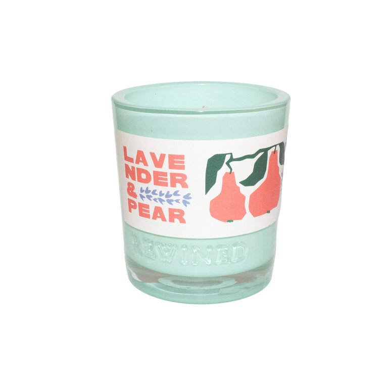 rewind Lavender & Pear Glass Candle