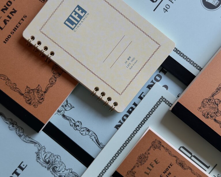 LIFE Cinnamon Note A6 Ruled Spiral Notebook