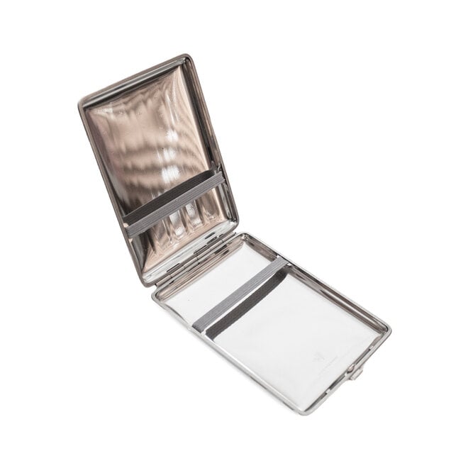 german silver cigarette case Nickel Cigarette Case- Art Deco