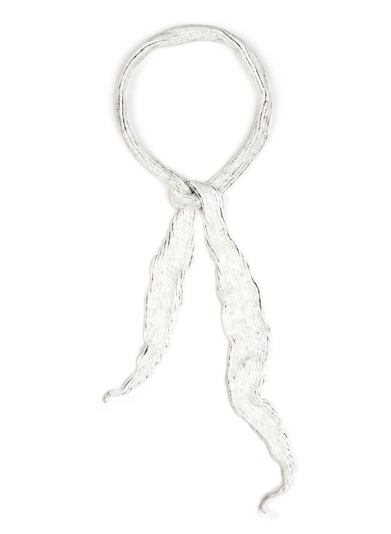 Deepa Gurnani Veronique Sequin Skinny Scarf, White