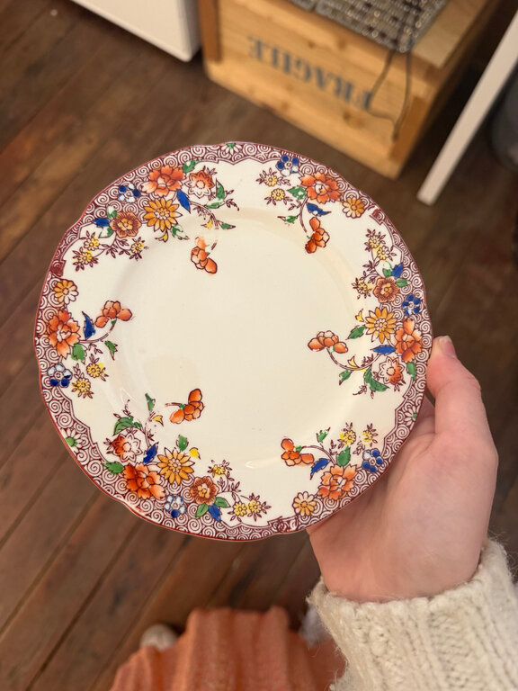 Hand Painted Japanese Bread & Butter Plate