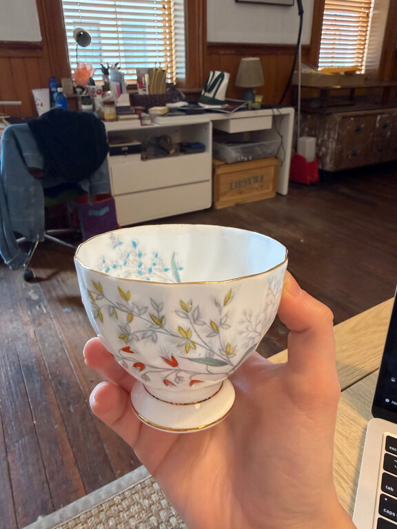 Teacup - Vintage Tuscan Fine Bone China, "Woodside"