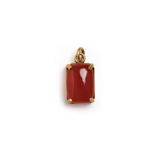 Fallen Aristocrat Carnelian Octagon Stone Charm