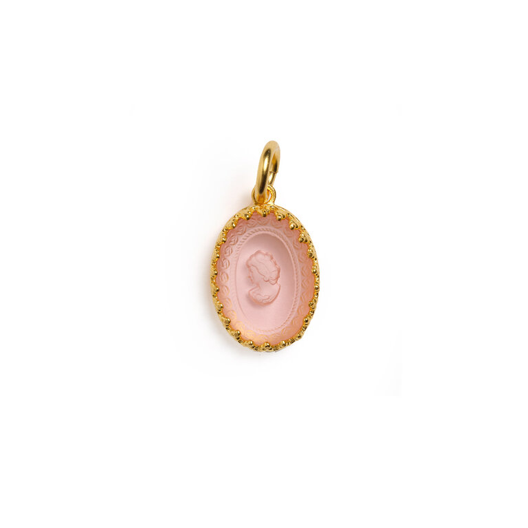 Fallen Aristocrat Oval Cameo Charm, Rose