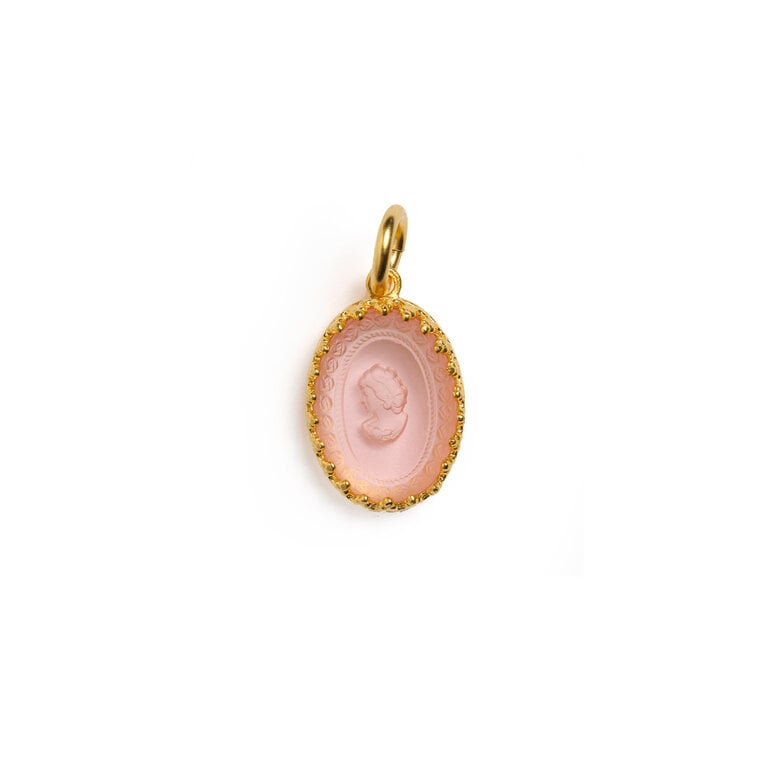 Fallen Aristocrat Rose Oval Cameo Charm