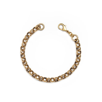 Fallen Aristocrat 7mm Rolo Bracelet, Antiqued Gold