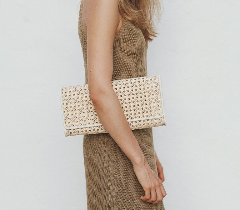 Bembien Helena Clutch - Cream Rattan