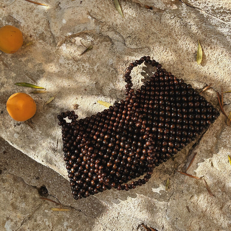 Bembien Brown Terra Beaded Bag