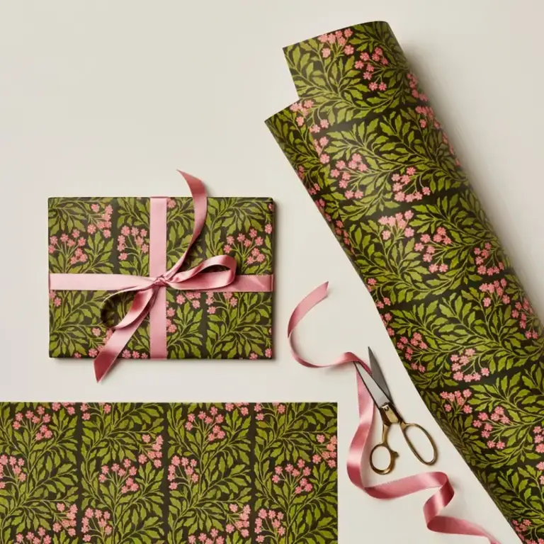 Wrapping Paper- Green Flora