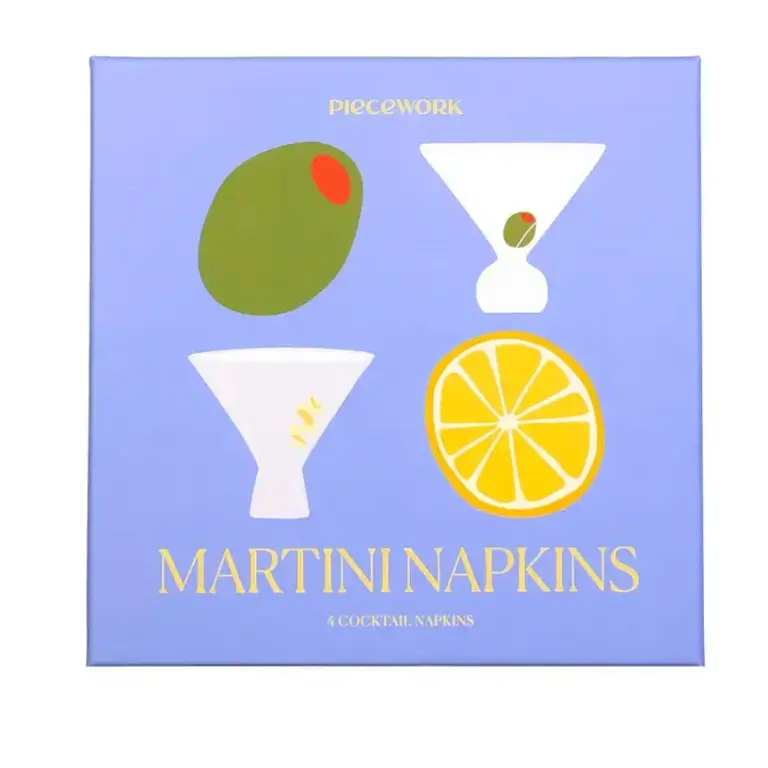 Cocktail Napkins- Linen Martini Set