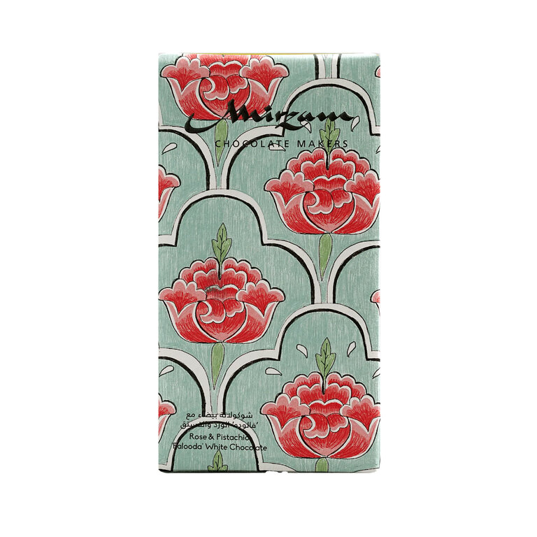 Mirzam Chocolates Rose & Pistachio White  Chocolate
