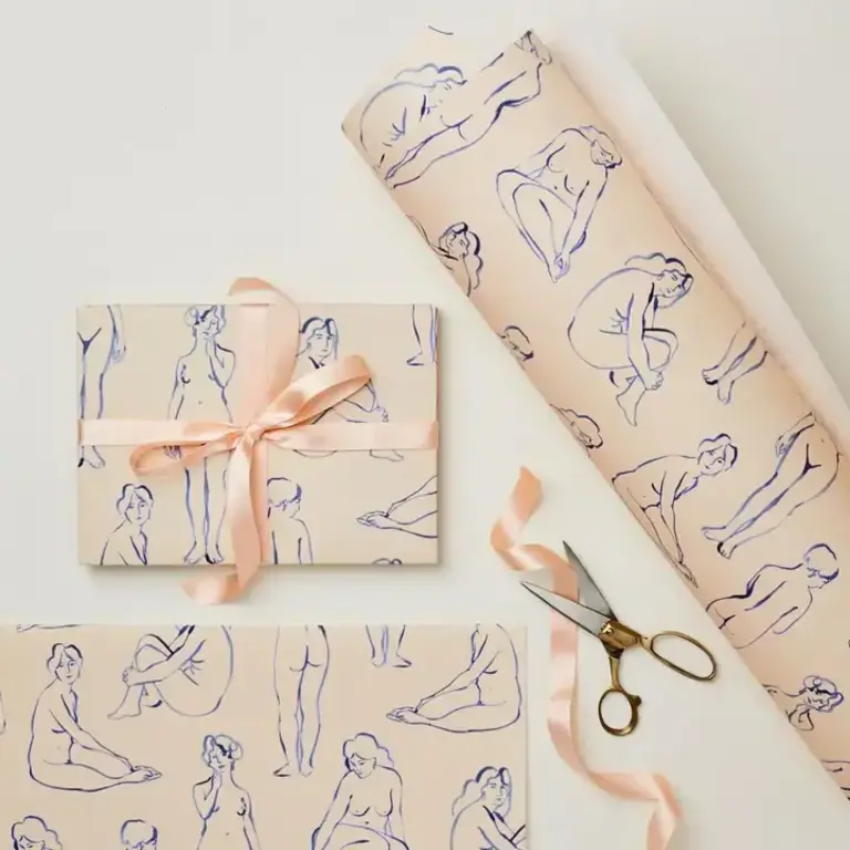 Wrapping Paper- Blue Nudes