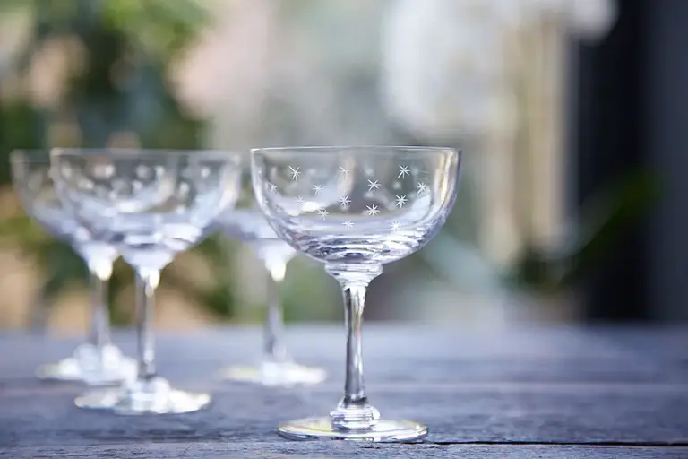 Champagne Saucer- Stars Design