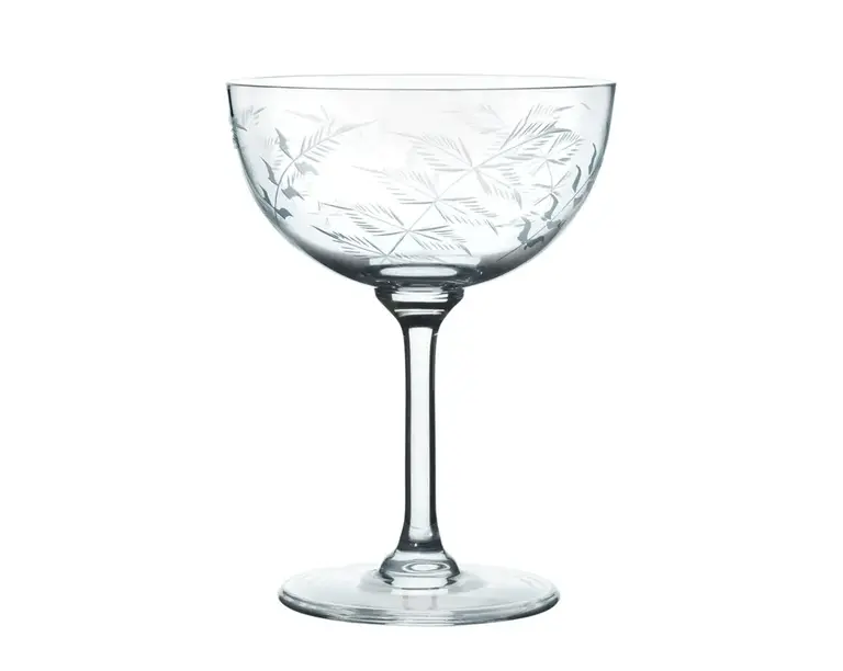 Champagne Saucer- Fern Design