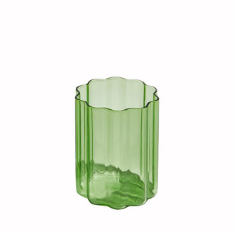 Green Waves Glass Tumbler