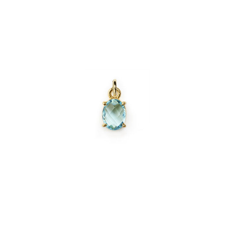 Fallen Aristocrat Aqua Birthstone Charm