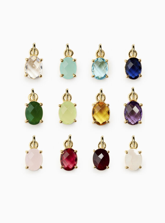Fallen Aristocrat Aqua Birthstone Charm