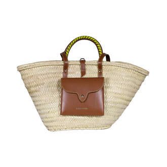 Panier Monday Tan And Lime Bag
