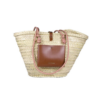 Panier Calanques Tan w/ Rose Handles