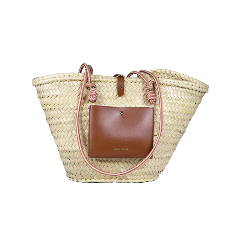 Panier Calanques Tan w/ Rose Handles