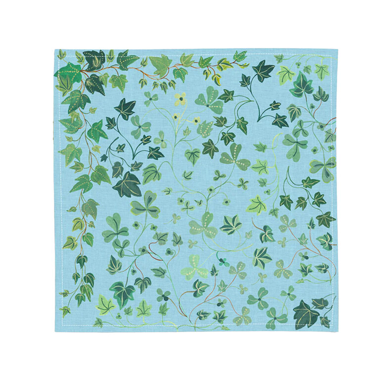 Nathalie Lete  Ivy Blue Linen Napkin