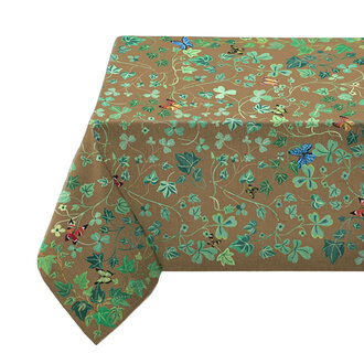 Nathalie Lete Ivy Cocoa Linen Tablecloth, Large