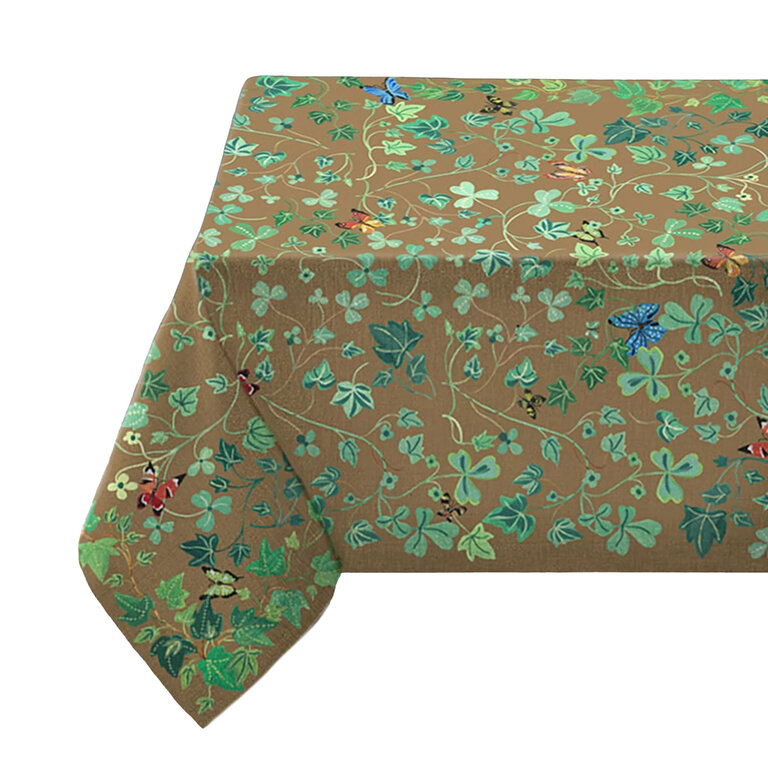Nathalie Lete  Ivy Cocoa Linen Tablecloth, Large