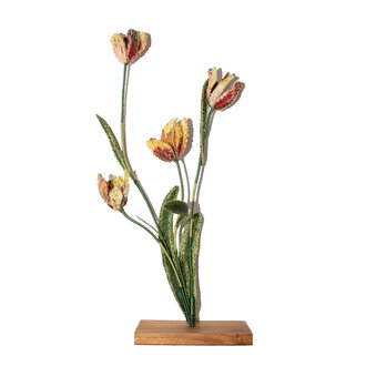 Trovelore Beaded Rembrandt Tulip Art Object