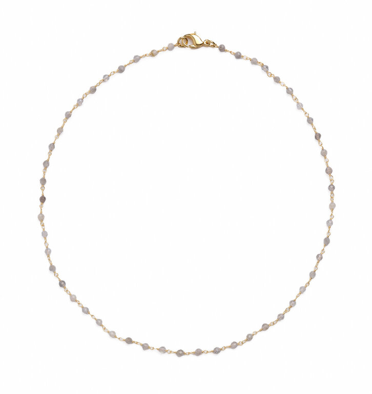 Fallen Aristocrat Labradorite Beaded Chain Necklace