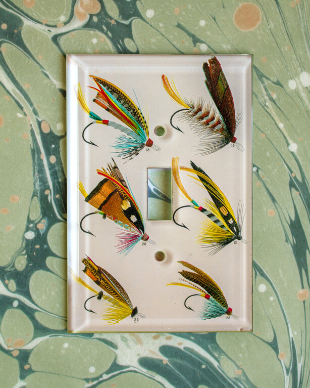 John Derian Salmon Flys 18 Switch Plate Cover