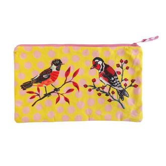 Nathalie Lété Yellow Bird Print Pouch