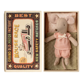 Maileg Little Sister Mouse in Matchbox