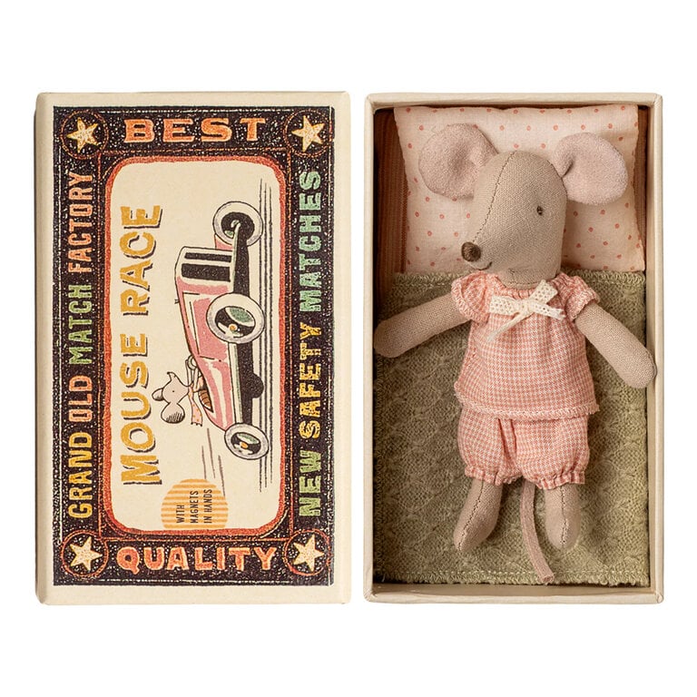 Maileg Little Sister Mouse in Matchbox