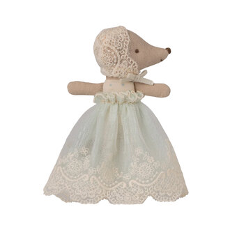 Maileg Baby Mouse in Mint Gown